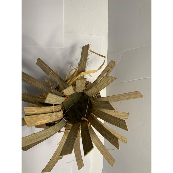 Handcrafted Pineapple Basket Woven Decor 5” Wide 10” Tall - Picture 4 of 8